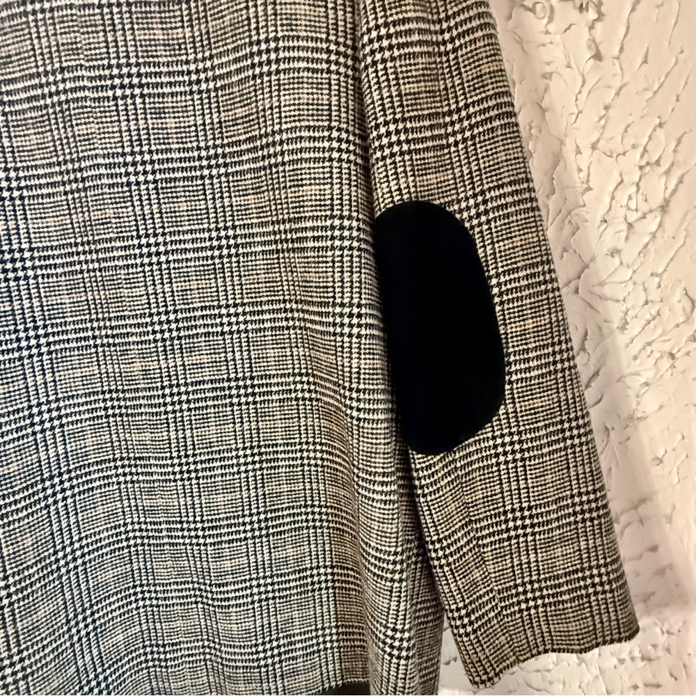 Field Manor Wool Blazer Size 10 I Houndstooth Wool Jacket I Classic Tailored - Picture 14 of 15